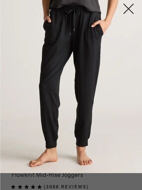 Quince black XS Flowknit Mid-Rise Joggers